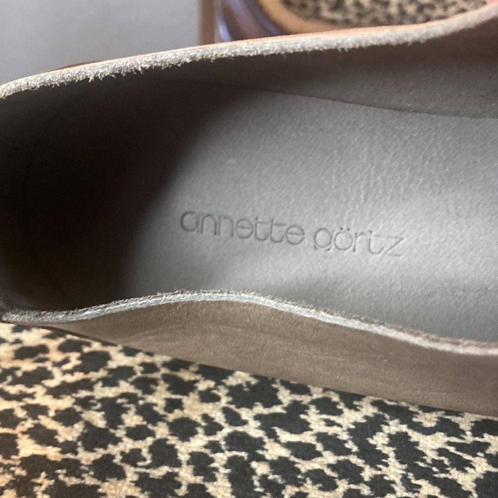 Annette Gortz mocha tube lace up leather shoes, size 8.5, EUC - Picture 11 of 14